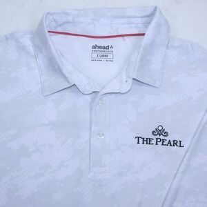 Ahead Performance The Pearl Golf Links NC Mens XL Polo Shirt White Camo